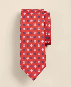 Linen-Silk Circle Foulard Tie