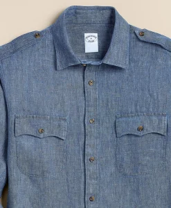 Linen Twill Shirt Jacket