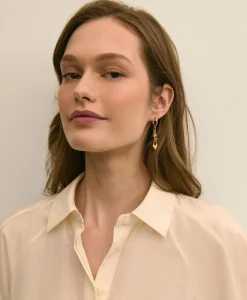 Loni Paul Labradorite Charm Earrings in 14K Plated Gold
