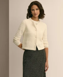 Mercerized Cotton Crochet Sweater Jacket