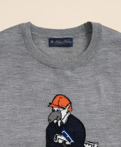 Merino Wool Henry Intarsia Sweater