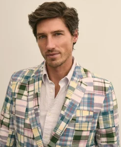 No. 1 Sack Sport Coat in Cotton Patchwork Madras