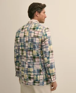 No. 1 Sack Sport Coat in Cotton Patchwork Madras