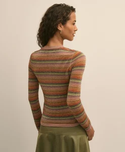 Ombre Stripe Shimmer Cardigan