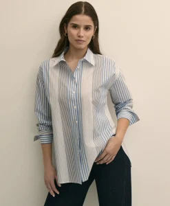 Oversized Cotton Pinstripe Shirt