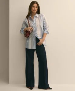 Oversized Cotton Pinstripe Shirt