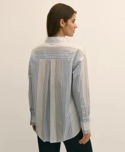 Oversized Cotton Pinstripe Shirt