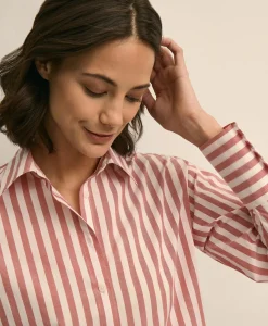 Oversized Cotton Pinstripe Shirt