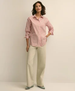 Oversized Cotton Pinstripe Shirt