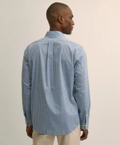 Performance Series Stretch Polo Button-Down Collar, Gingham Sport Shirt