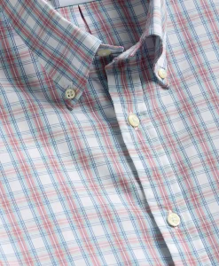 Performance Series Stretch Polo Button-Down Collar, Tartan Sport Shirt