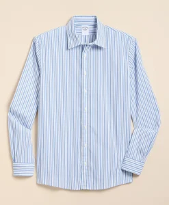 Performance Series Stretch Spread Collar, Striped Sport Shirt