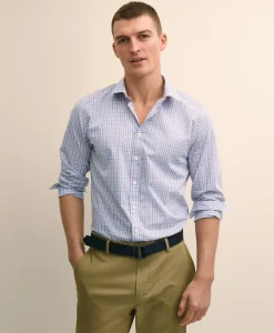 Performance Series Stretch Spread Collar, Check Sport Shirt