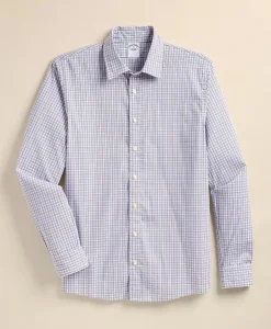Performance Series Stretch Spread Collar, Check Sport Shirt