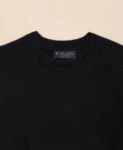 3-Ply Cashmere Crewneck Saddle Shoulder Sweater