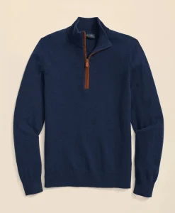 3-Ply Cashmere Quarter-Zip Sweater