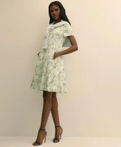 Printed Floral Crepe Dress