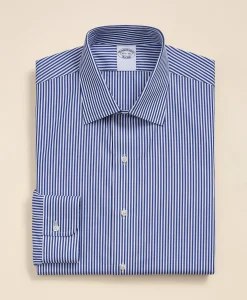 Pure Supima® Cotton Ainsley Collar, Striped Dress Shirt