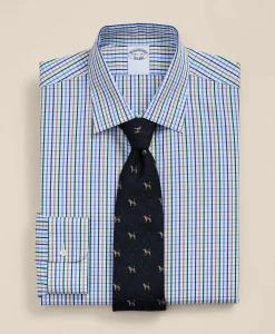Pure Supima® Cotton Ainsley Collar, Check Dress Shirt