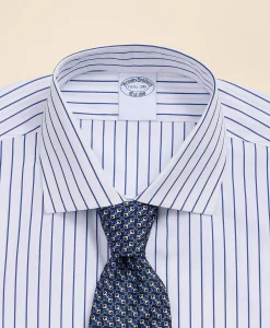 Pure Supima® Cotton English Spread Collar, Striped Dress Shirt