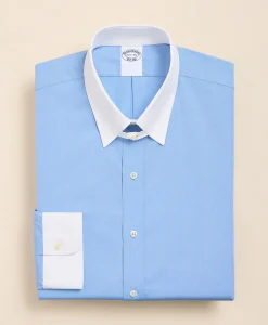 Pure Supima® Cotton Regular-Finish Tab Collar, Dress Shirt