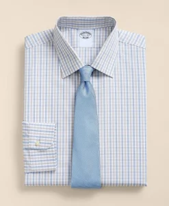 Pure Supima® Cotton Regular-Finish Ainsley Collar, Check Dress Shirt
