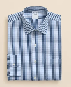 Pure Supima® Cotton Regular-Finish Ainsley Collar, Check Dress Shirt