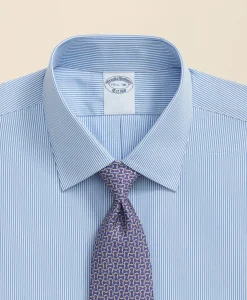 Pure Supima® Cotton Regular-Finish Ainsley Collar, Mini Stripe Dress Shirt