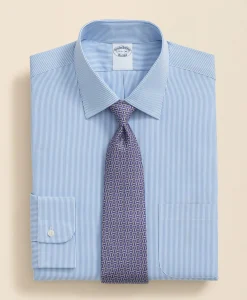 Pure Supima® Cotton Regular-Finish Ainsley Collar, Mini Stripe Dress Shirt
