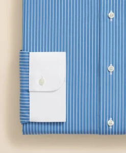 Pure Supima® Cotton Regular-Finish Ainsley Collar, Ground Stripe Dress Shirt
