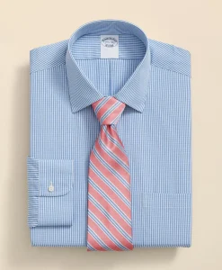 Pure Supima® Cotton Regular-Finish, Ainsley Collar Micro Check Dress Shirt