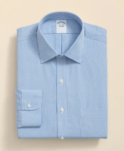 Pure Supima® Cotton Regular-Finish, Ainsley Collar Micro Check Dress Shirt