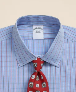 Pure Supima® Cotton Regular-Finish Ainsley Collar, Check Dress Shirt