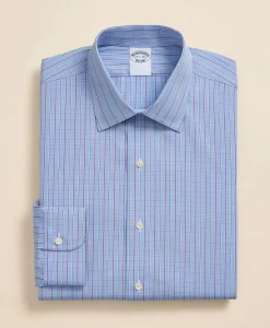 Pure Supima® Cotton Regular-Finish Ainsley Collar, Check Dress Shirt