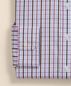Pure Supima® Cotton Regular-Finish Ainsley Collar, Check Dress Shirt