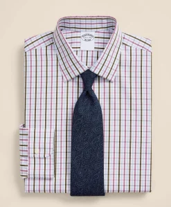 Pure Supima® Cotton Regular-Finish Ainsley Collar, Check Dress Shirt