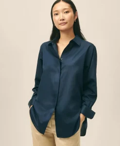Relaxed Shirt in Supima® Cotton Sateen