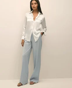 Relaxed Utility Blouse in Washable Silk