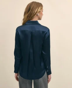 Relaxed Utility Blouse in Washable Silk