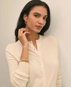 Rope Twist Gold-Toned Hoop Earrings