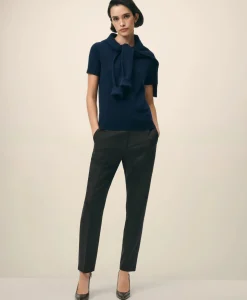 Short-Sleeve Shell Sweater in Cashmere