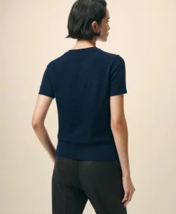 Short-Sleeve Shell Sweater in Cashmere