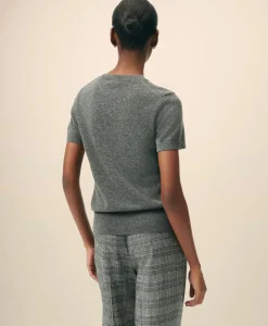 Short-Sleeve Shell Sweater in Cashmere