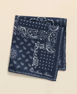 Silk Bandana Print Pocket Square