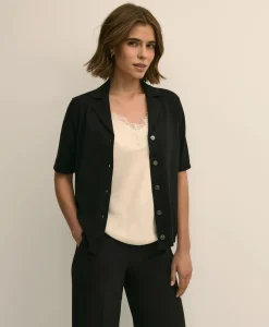 Silk-Cotton Polo Sweater