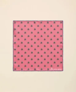 Silk Equestrian Motif Pocket Square