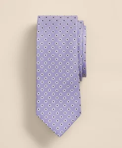 Silk Flower Foulard Tie