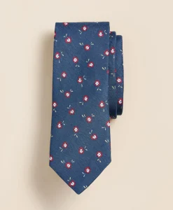 Silk-Linen Flower Tie