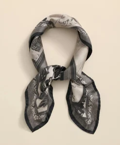 Silk Neckerchief in Map Print
