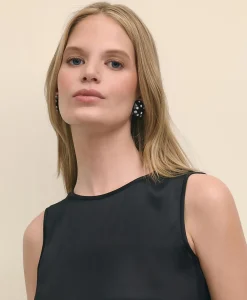 Sleeveless Shell in Washable Silk